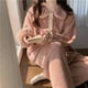 thumbnail image 1 of Pijamas de franela de otoño e invierno para mujer, traje de casa lindo con forro polar grueso de manga larga de invierno para mujer, 1 of 6