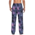 thumbnail image 4 of FORMRS Mens Pajama Pants with Pockets Cotton Sleepwear Lounge Bottoms Sizes S-2XL, Purple Sky Pattern, 4 of 7