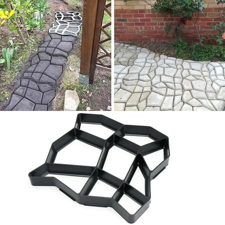 Brick Patio Substrate Personalized Driveway Paving Pavement Mold Bricks Patio Concrete Stepping Stone Garden Path DIY Maker Mold ()