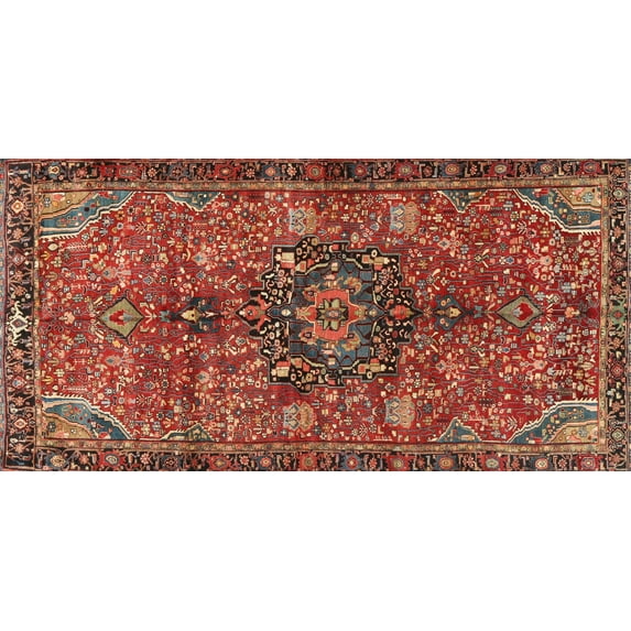 Ahgly Company Machine Washable Indoor Rectangle Traditional Tomato Red Area Rugs, 4' x 6'