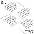 thumbnail image 7 of 20 Piece Silverware Set, ENLOY Stainless Steel Solid Flatware Cutlery for 4, Modern & Elegant Design, High Quality Gift, 7 of 7