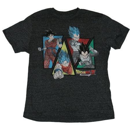 Mens Triangle - Dragon ball Z Resurrection F Mens T-Shirt - Triangled Distressed Characters