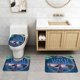 thumbnail image 2 of Wish Juego de 3 alfombras de baño de coral fleece: tapete de baño + alfombra de inodoro en forma de U + funda de tapa de inodoro en forma de O, 2 of 6