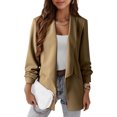 thumbnail image 2 of Wiyuqeen Women's Blazers Suit Jackets Long Sleeve Open Front Blazer Cardigans Lapel Collar Casual Dressy Work Chino Blazer Suits with Pocket, 2 of 9