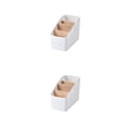 thumbnail image 4 of kurtrusly Storage Box Strong Practicality Wide Application Detachable Partition Large Capacity Plastic Storage Box Ladder Layered white trapezoid 2Set, 4 of 6