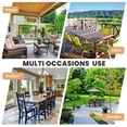 thumbnail image 6 of Crestlive Products 95" Patio Outdoor Dining Table for 8-10, Sturdy Aluminum Frame Wood-Grain Top with Umbrella Hole, Brown, 6 of 7