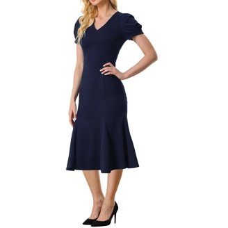 sheer peter pan collar dress KiTi - Puff-Sleeve Mesh Panel Peter Pan Collar Dress