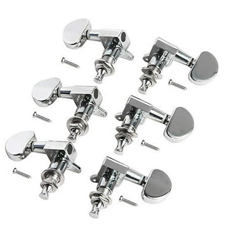 6pcs 3L3R Acoustic Guitar Tuning Pegs Machine Head Tuners Chrome Guitar (Best Electric Guitar Tuning Pegs)