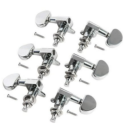 6pcs 3L3R Acoustic Guitar Tuning Pegs Machine Head Tuners Chrome Guitar (Best Acoustic Tuning Pegs)