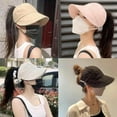thumbnail image 6 of Sun Hats for Women Wide Brim UV Protection Hollow Top Sun Hat Summer Beach Packable Visor, 6 of 6