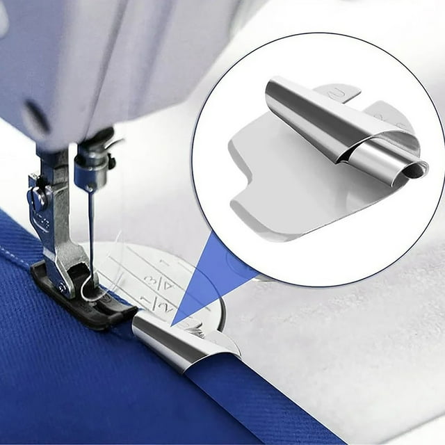 Edge Curler 8 Pcs Pied Ourleur Roulé en Acier Inoxydable Universel 3mm Grand Pied Pression pour Machine à Coudre Rkxzt