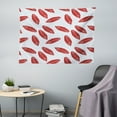 thumbnail image 1 of Leaves Tapestry, Rhythmic Modern Abstract Leaf on Cool Pastel Muted Backdrop Illustration, Fabric Wall Hanging Decor for Bedroom Living Room Dorm, 5 Sizes, Pale Blue Ruby, by Ambesonne, 1 of 1