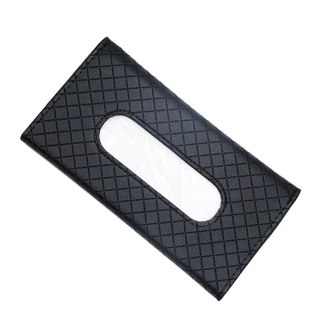 Caja de pañuelos para coche (1 pieza), soporte para pañuelos de coche, visera solar, cuero