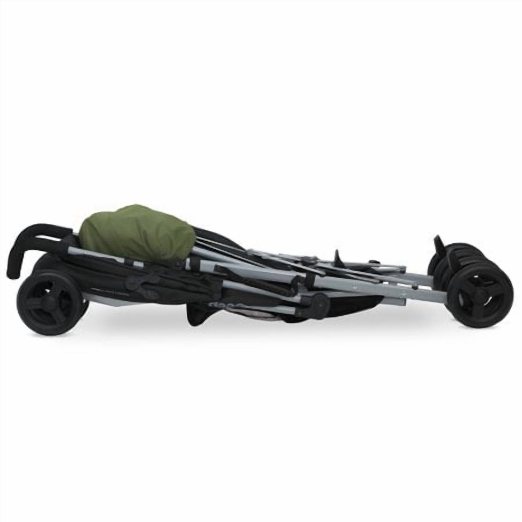 Jeep TurboGlyde Plus Stroller by Delta Children - Lightweight Travel Stroller Only Weighs 13.7 Pounds, Olive Green