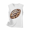 thumbnail image 4 of Feancey Game Day Shirts Women Sleeveless Tshirts Leopard Football Print Workout Tank Tops Comfort Casual Summer Tee Top Khaki XL, 4 of 5
