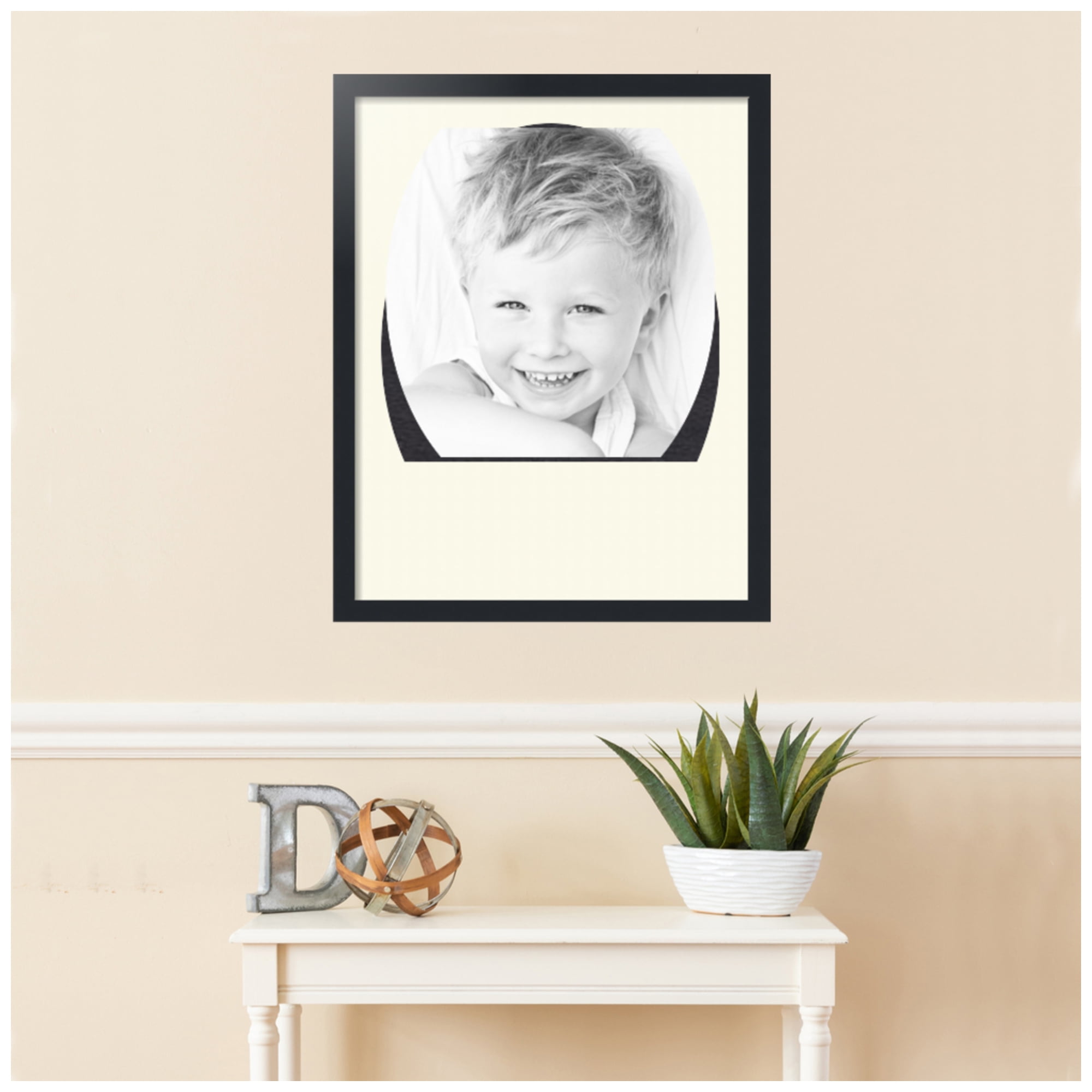 ArtToFrames Collage Photo Picture Frame with 1 - 18x24" Openings, Framed in Black with Brilliant White and Black Mats (CDM-3926-1494)