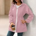 thumbnail image 6 of Women Jackets Spring Fall Windbreaker Hooded Outdoor Softshell Jacket Zip Up Lightweight Raincoat Sports Pink M, 6 of 6