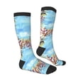 thumbnail image 3 of Vsdgher Sea and Fish Print Thigh High Socks Extra Long Stretchy Sock Women Over Knee High Opaque Stocking Daily Wear, 3 of 5