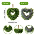 thumbnail image 3 of JEWLALO 16" Valentine Boxwood Heart Wreath, Artificial Heart Shaped Boxwood Wreath for Front Door, Valentine's Day Gift, Wall Window Wedding Indoor Outdoor Decors, 3 of 7