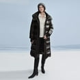 thumbnail image 2 of Women's Waisted Mid-Length Siberian Goose Down Jacket With Back Heating, 2 of 7