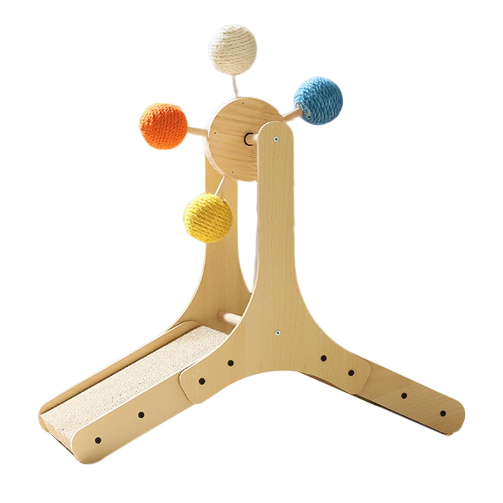 Cat Scratch Toys with Ball Sisal Balls Rotatable Cat  Toy Modern Cat Furniture Cat Scratching Board for Kittens Cats L