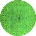 thumbnail image 1 of Ahgly Company Indoor Round Oriental Green Traditional Area Rugs, 4' Round, 1 of 4