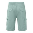 thumbnail image 5 of Youmylove Fashion Mens Shorts Men's New Woven Shorts Pants High Street Retro Solid Color Casual Shorts Dailywear Work Shorts, 5 of 5