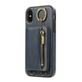 thumbnail image 6 of Allytechgroup Stylish iPhone XS/ iPhone X Wallet Case, Secure Phone Case for Apple iPhone XS/ iPhone X, Multi-functional and Durable, Ring Holder Hand Wrist Stand Shockproof Case for Women Men, Blue, 6 of 7