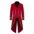 thumbnail image 2 of Men Clearance LYXSSBYX Mens Jackets Fall Fashion Halloween Men's Costume Men's Mid Length Retro Tuxedo Costume, 2 of 6