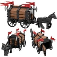 thumbnail image 5 of One MOC Building Block Set – Medieval Carriage & Chariot with Accessories – Small Particle Construction Kit for Scene Building, 5 of 10