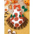 thumbnail image 2 of Suealasg Infant Girl Halloween Outfits Baby Girl Fall Clothes 3 6 12 18 Months Sleeveless Halterneck Tulle Romper Dress+Headband, 2 of 7