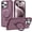 Wine Red, variant on Compatible with iPhone 15 Case with Invisible Magnetic O-Ring Stand Military-Grade Translucent Case for iPhone 15 6.1" [Compatible with MagSafe][Great Grip Feeling], Rose