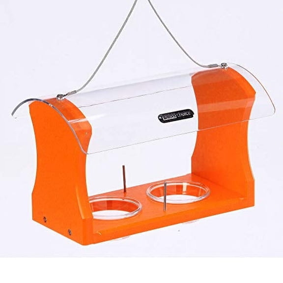 Birds Choice 2-Cup Nectar and Jelly Oriole Feeder, Orange