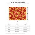 thumbnail image 5 of Honeii Red Vintage Flowers print throw blanket, crafted from cozy cotton flannel, offers versatile home decor as a bedding suitable for all seasons.-60"x50", 5 of 6