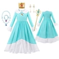 thumbnail image 2 of Disfraz de princesa Rosalina para niña, ropa de Cosplay para fiesta de carnaval, vestido de cumpleaños, traje de juego con tema de Margarita, 2024, 2 of 5
