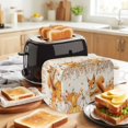 thumbnail image 3 of Thanksgiving Toaster Cover 2 Slice, Fall Squirrel Pumpkins Farmhouse Leaves Dustproof Bakeware Oven Protector with Top Hook, Waterproof Small Kitchen Appliance Toasters Dust Cover, 12"x7.5"x8", 3 of 9