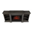 thumbnail image 3 of Pemberly Row Modern Wood Grand Electric Fireplace in Antique Gray, 3 of 10