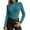Blue Green, variant on Women's Mock Turtleneck Long Sleeve Shirts Fall Ribbed Tops Fleece Basic Layering Soft Thermal Undershirts Tee