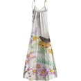 thumbnail image 5 of yievot Robes Maxi pour Femmes Été Mode Imprimé Col en V Sans Manches Bretelles Robe Longue, 5 of 5