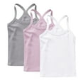 thumbnail image 2 of GERsome 3 Pack Girls Tank Tops Toddler Kids Cotton Undershirts Sleeveless Summer T Shirts Soft Round Neck Tank Tops, Sizes 4-5 Years, 2 of 9