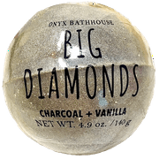 Onyx Bathhouse Big Diamonds Charcoal & Vanilla Bath Bomb, 4.9 Oz.