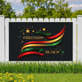 thumbnail image 5 of Colorful Design Freedom Banner Golden Stars Patriotic Decoration Black History for Cultural Events Educational Displays Indoor Celebration, 5 of 7