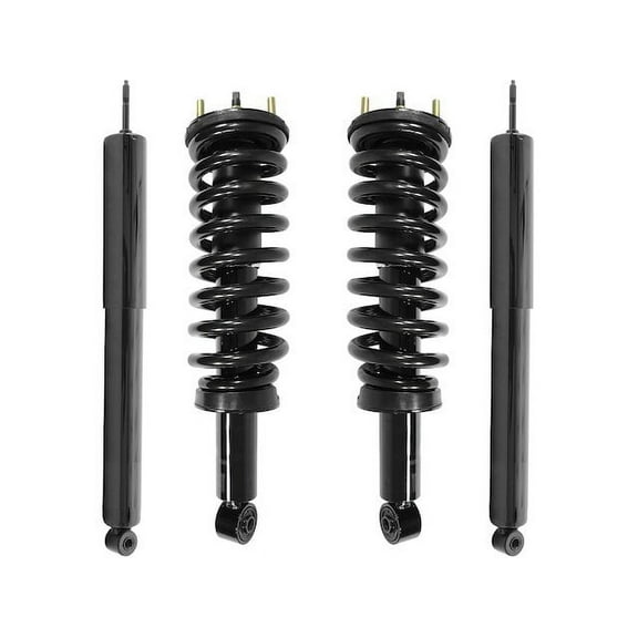 Front and Rear Suspension Strut Coil Spring and Shock Absorber Assembly Kit - 4 Piece - Compatible with 2000 - 2006 Toyota Tundra RWD (Excludes TRD Package) 2001 2002 2003 2004 2005