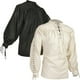 thumbnail image 2 of Camisas medievales para hombre, túnica, disfraz de pirata, ropa gótica para hombre, camisa vintage con escote con volantes y cordón, caballero, cosplay de Halloween, 2 of 5