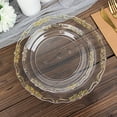 thumbnail image 6 of BalsaCircle 10 Round 8" Disposable Salad Dinner Plastic Plates Embossed Scalloped Trim Party Events Tableware, 6 of 8