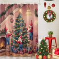 thumbnail image 5 of Cartoon Dwarf Christmas Tree Ornaments Shower Curtain for Bathroom, Xmas Warm Home Waterproof Shower Curtains Washable Quick Dry with Hooks Bathtub Curtains 60x72IN, 5 of 9