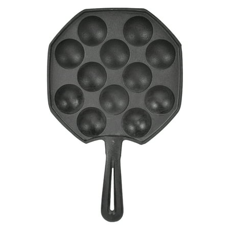 

Fyydes Pancake Pan Meat Ball Pan 12 Hole Egg Puff Pan Non Stick Cast Iron Frying Pan Meat Ball Pancake Pan For Household Kitchen