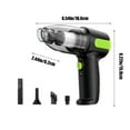 thumbnail image 3 of Euaioeiu Handheld Car Vacuum Cleaner High Power Suction Cordless Portable USB Rechargeable with Multi Attachments for Car Home Office Pet Hair Dust Debris Cleaning, 3 of 9