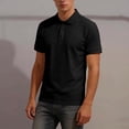thumbnail image 2 of Zekutng Men's T-Shirts Striped Solid-Color Button-Down Short-Sleeve Shirt,Sizes M-3XL, 2 of 7