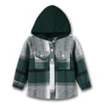 thumbnail image 2 of Fozruso Boys Jackets Coats 18-24 Months,Toddler Boys Girls Shirt Coat Jacket Plaid Long Sleeve Kids Tops Hooded Outwear Multicolor, 2 of 6